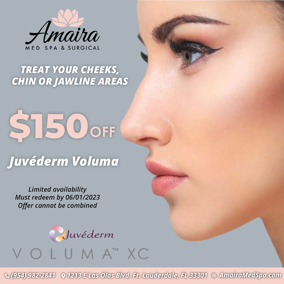 Get $150 OFF at Juvederm Voluma - Amaira Med Spa